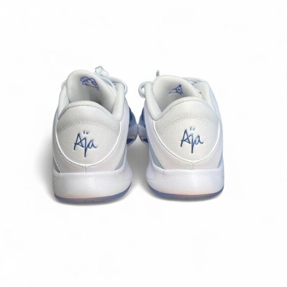 Nike Shoes Womens 8 White Light Blue A'ja Basketball Shiny Fits 7.5 New - Picture 7 of 13